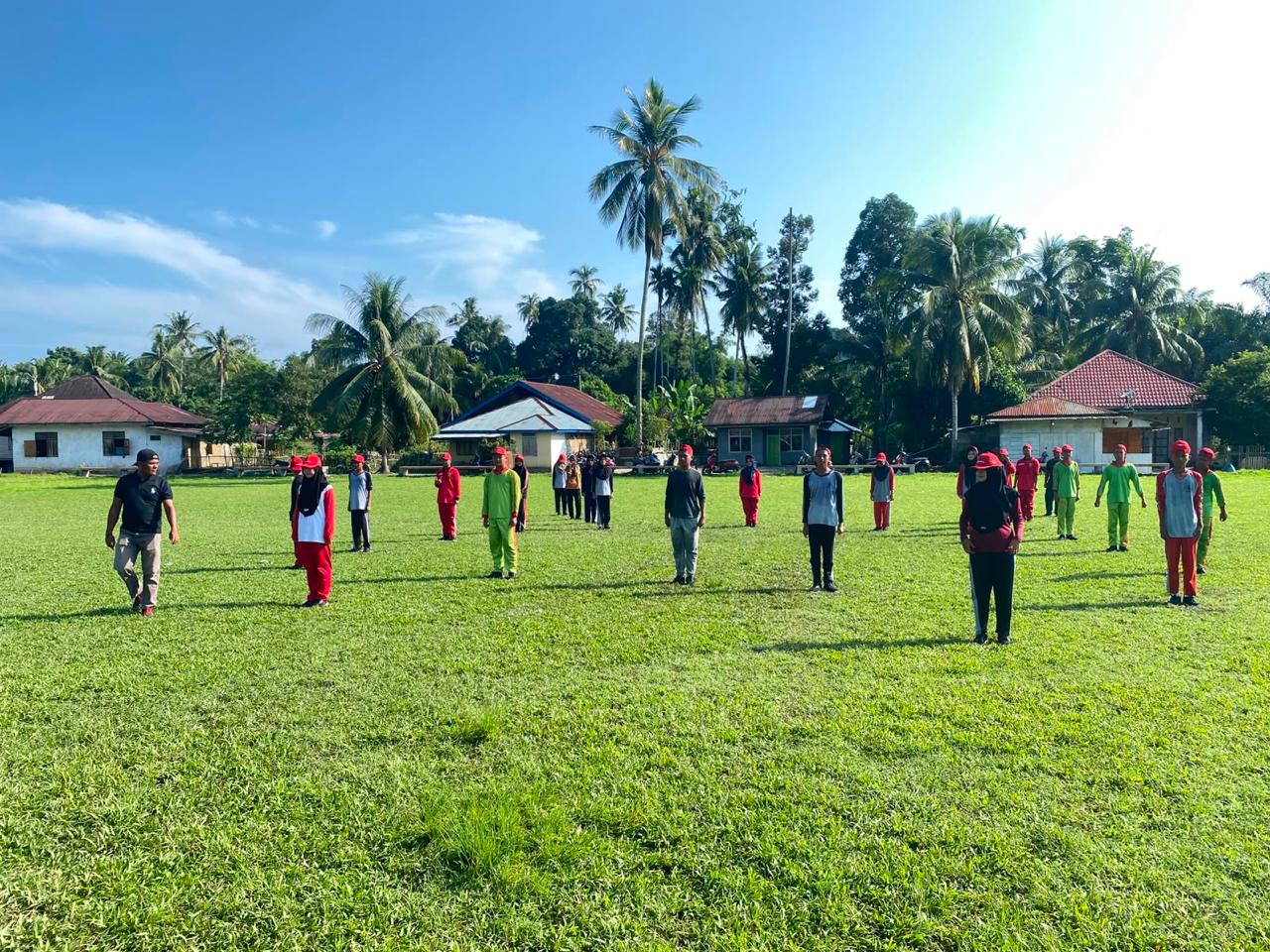 Persiapan (latihan) Untuk Pengibaran Sang Pusaka Merah Putih 17 Agustus